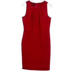 Talbots Red Sheath Wool Blend Sleeveless Dress Size 12